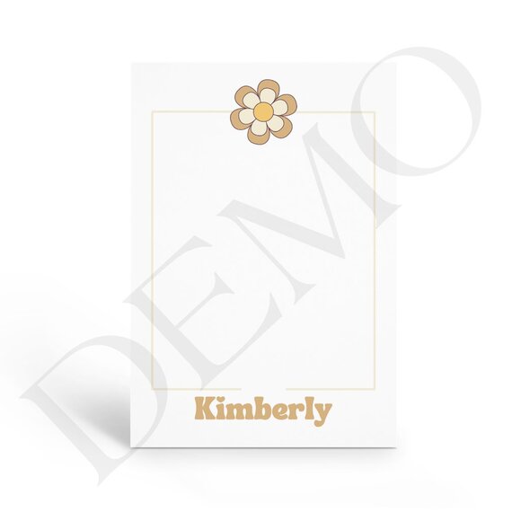 Groovy Flower Thank You Note Cards with Your Name - Picture 2 of 5